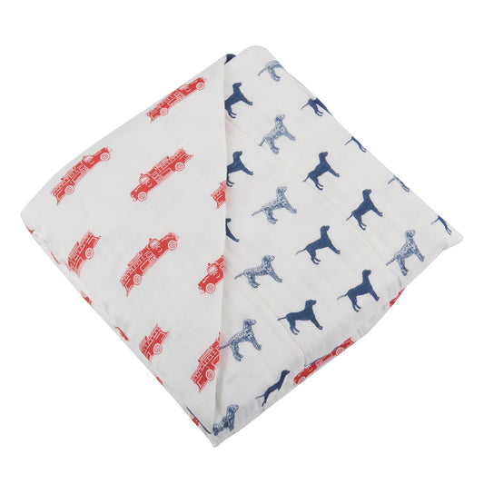 Fire Truck and Dalmatian Newcastle Blanket